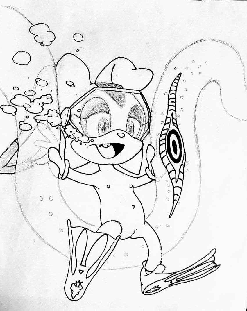 1girls bubbles cream_the_rabbit cub dtcg female lagomorph lapine mobian_(species) nude playing rabbit sega sonic_(series) sonic_the_hedgehog_(series) tentacle underwater young