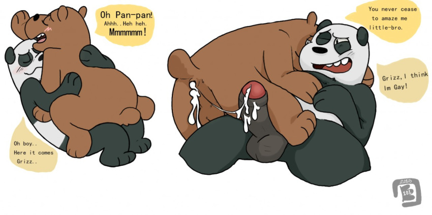 2boys anal balls bear bowserboy101 cum cum_in_ass cum_inside duo gay grizzly_(character) grizzly_bear male mammal panda panda_(character) penis uncut we_bare_bears yaoi