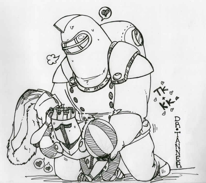 armor black_and_white clothed clothed_sex clothing dr.tanner duo heart helmet king_knight male monochrome pencil_(object) sex shovel_knight signature simple_background speech_bubble steam sweat treasure_knight unknown_species yaoi