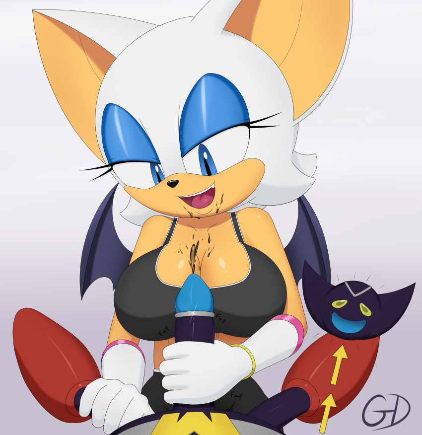 2015 anthro bat big_breasts bokkun breasts cum cum_on_breasts cum_on_face cumshot duo erection female gevind gloves handjob male mammal orgasm penis rouge_the_bat rouge_the_rider sex smile sonic_(series) sonic_x straight