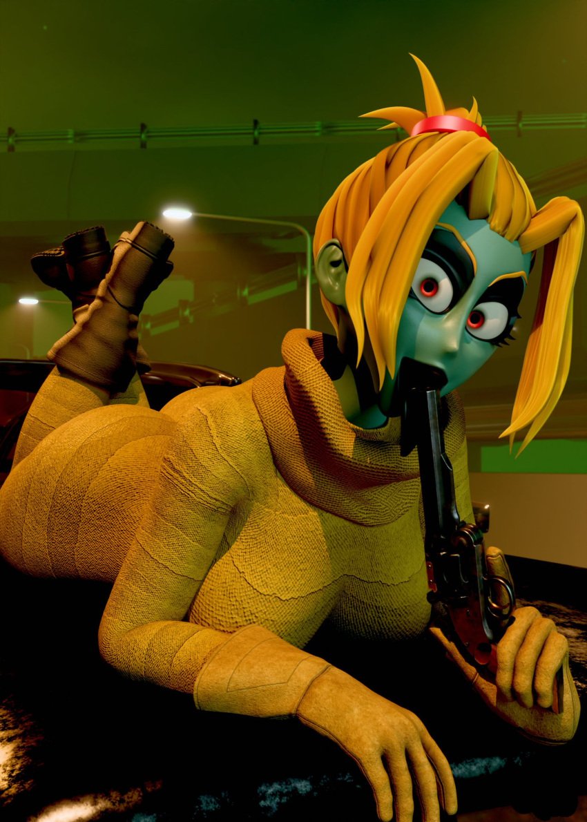 777bronzestar big_breasts booty glitch_productions gun gun_in_mouth human human_girl melancholy_(the_gaslight_district) melancholy_hill orange_hair sexy_pose the_gaslight_district thick thick_thighs
