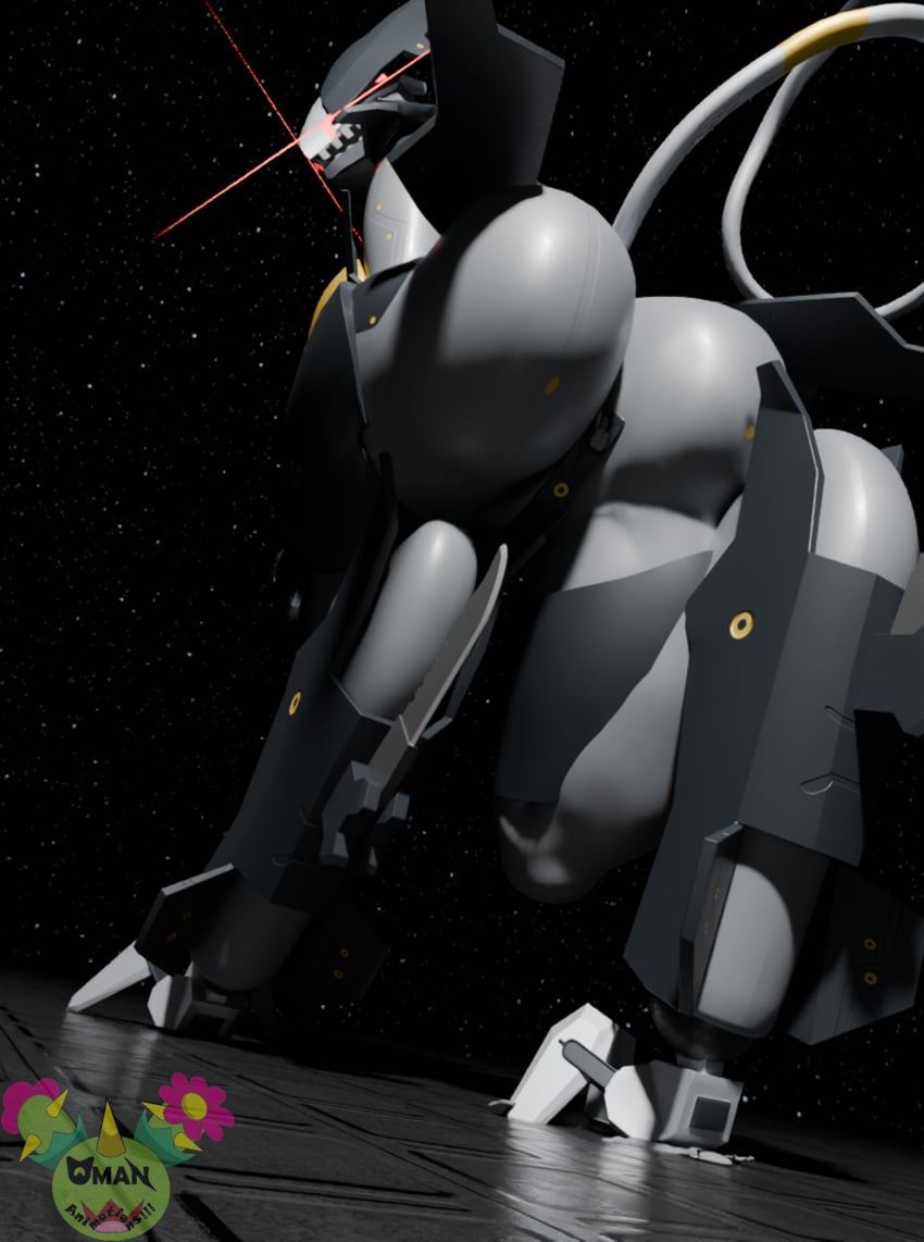 absurd_res anon anthro ass blade_wolf butt_crush butt_focus entrapment female flattened foot_crush hi_res humanoid konami machine macro male male/female metal_gear oblivious omananimations robot robot_anthro robot_humanoid stepped_on stepping