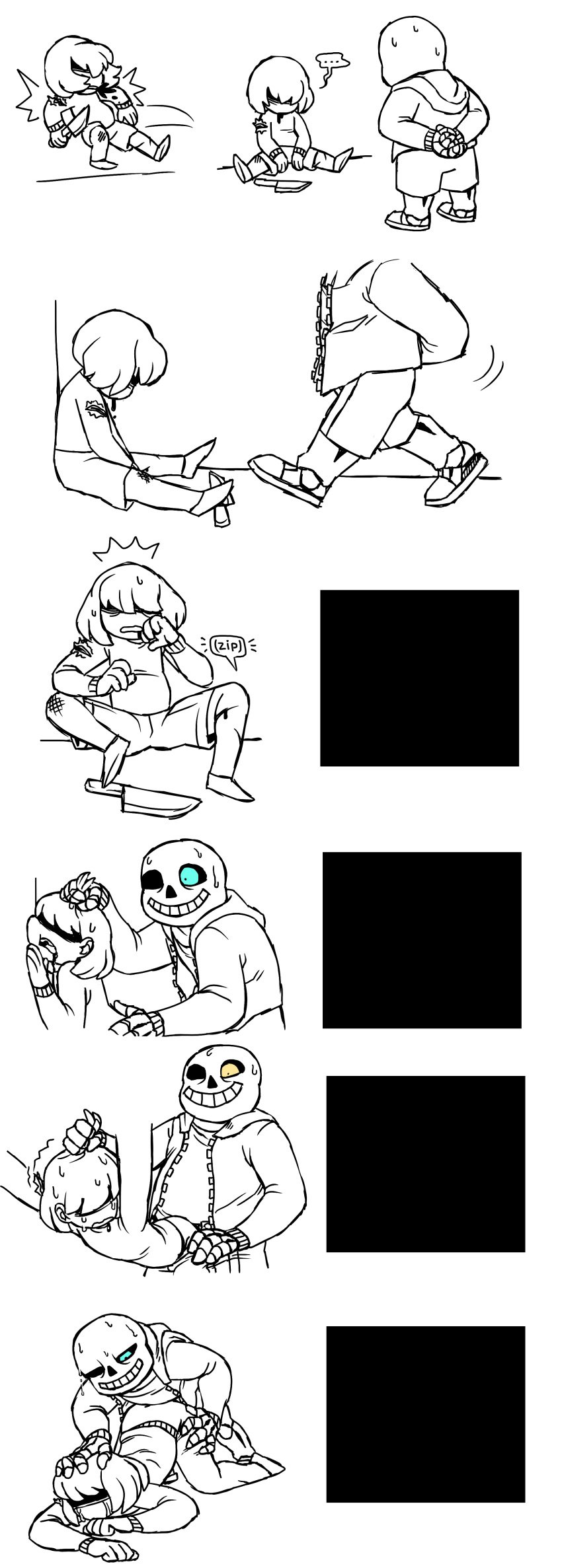 age_difference ambiguous_gender ambiguous_penetration anal bone censored clothed_rape forced frisk non-con nonconsensual penetration rape sans skeleton smile sweat tinybeasts undertale undertale_(series)