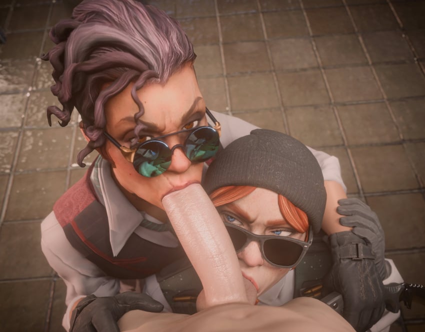 1boy 2girls 3d balls blender blowjob clothed_female_nude_male counter-strike:_global_offensive counter-strike_(series) female getaway_sally looking_at_viewer male mff_threesome plop_20 pov sucking_balls tagme threesome valve voltzmann