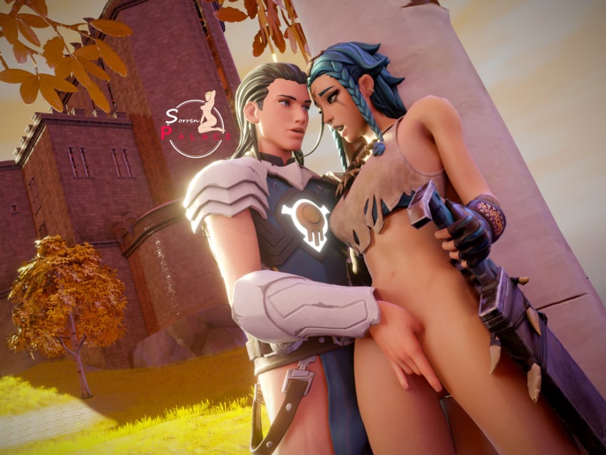 1boy 1boy1girl 1girls armor armored armored_female armored_male black_hair blue_hair castle female female fingering_partner fingering_pussy fortnite gia_(fortnite) grabbing grabbing_partner grabbing_pussy grass looking_at_another looking_at_partner looking_pleasured male masturbation outdoors outside partially_clothed partially_clothed_female partially_clothed_male pinned pinned_to_wall sorrenpalace straight sword the_ageless_(fortnite) tree trees vegetation