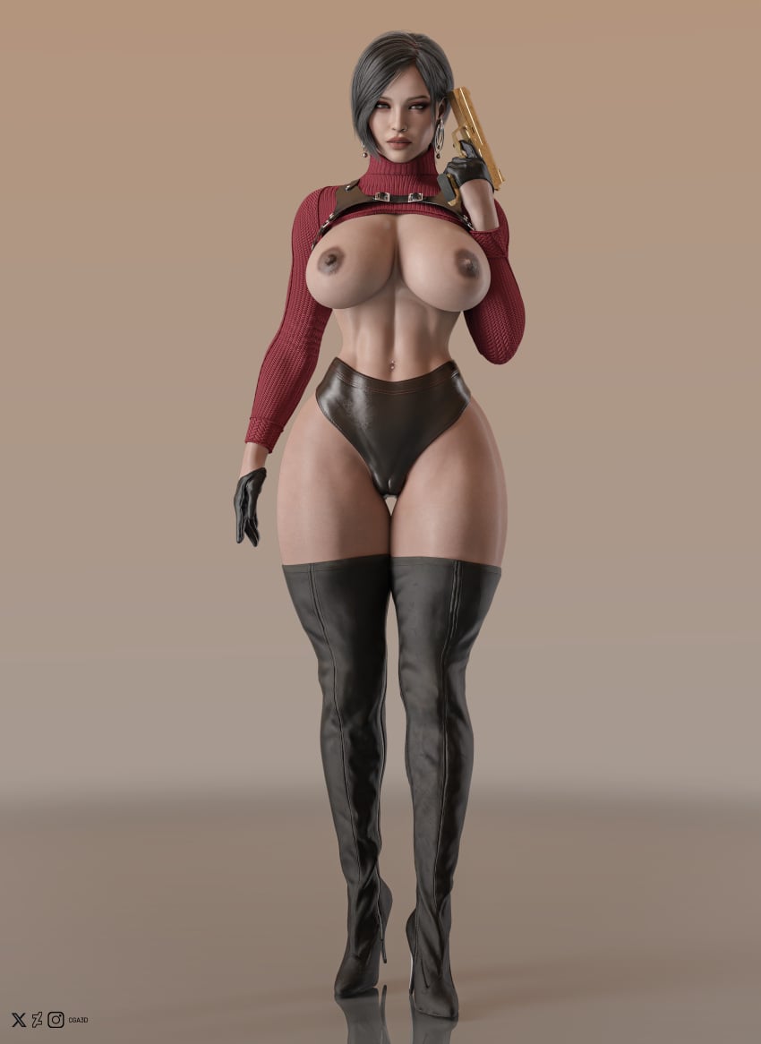 1girls 3d 3d_render abs ada_wong alternate_version_available asian asian_female big_areola big_nipples black_boots black_clothing black_gloves black_hair black_heels black_legwear black_panties cameltoe cga3d child_bearing_hips cleavage cleavage_cutout clothed clothed_female clothing clothing_cutout curvaceous curvaceous_female curvaceous_figure curves curvy curvy_body curvy_female curvy_figure curvy_hips curvy_thighs dark_nipples deviantart_logo earrings erotichris eyeliner eyeshadow fit fit_female full_body gloves grey_hair gun heel_boots heels high_heels holding_gun holding_object holding_weapon hourglass_figure huge_areolae huge_nipples instagram_logo large_areolae large_nipples leather leather_clothing leather_gloves light-skinned_female light_skin makeup navel navel_piercing nose_piercing nude nude_female pale-skinned_female pale_skin panties partially_clothed piercing pistol red_sweater resident_evil ribbed_sweater shiny shiny_clothes simple_background standing thick_thighs thighhighs toned toned_body toned_female toned_stomach twitter_logo video_game video_game_character video_game_franchise video_games voluptuous voluptuous_female watermark weapon wide_hips