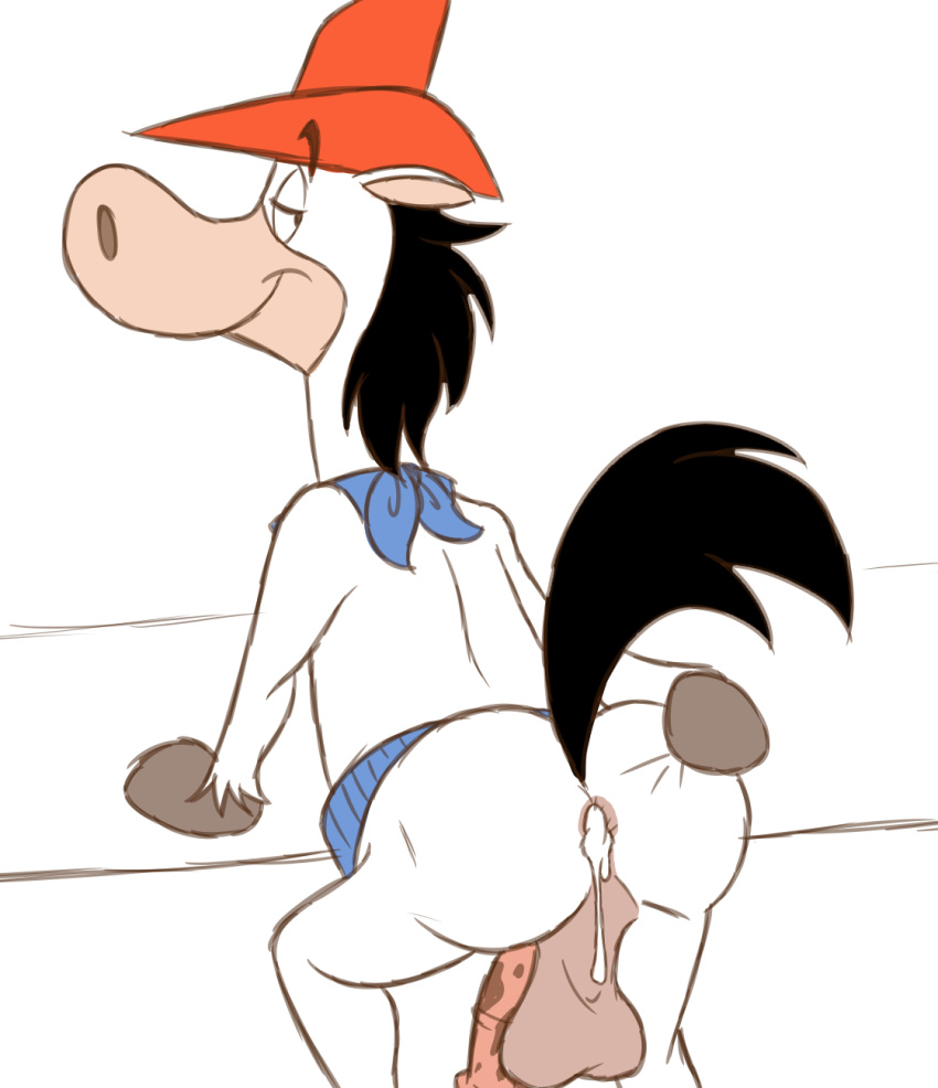 anal animal_genitalia anus balls belt cum cum_in_ass cum_inside equine gay grin hanna-barbera hat horse horsecock ladysomnambule male male_only mammal penis quick_draw_mcgraw smile testicles the_quick_draw_mcgraw_show