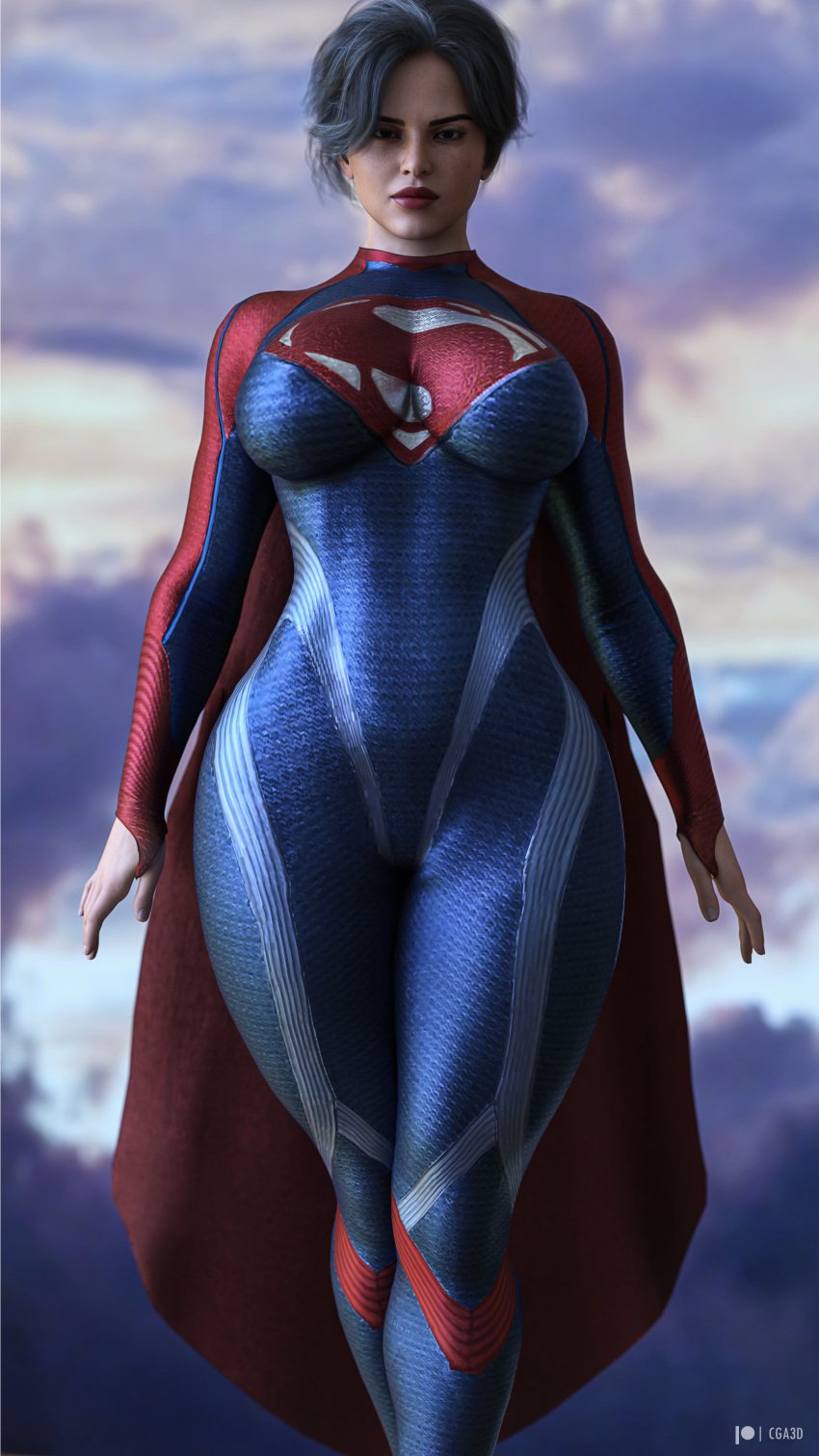 1girls 3d 3d_render alien alien_girl alien_humanoid alternate_version_available big_ass big_breasts black_hair bodysuit cape cga3d child_bearing_hips curvaceous curvaceous_female curvaceous_figure curves curvy curvy_body curvy_female curvy_figure curvy_hips curvy_thighs dc erotichris female female_focus female_only fit fit_female flying freckles hourglass_figure huge_ass huge_breasts kryptonian large_ass large_breasts light-skinned_female light_skin looking_at_viewer makeup pale-skinned_female pale_skin patreon_logo patreon_username red_lipstick short_hair supergirl superheroine thick_thighs toned toned_body toned_female toned_stomach voluptuous voluptuous_female watermark wide_hips