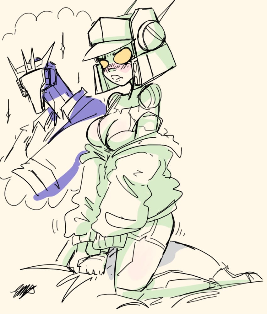 horny_female humping humping_pillow on_pillow pillow_humping soundblaster soundblaster_(oc) soundwave sparkplug star-the-skeleton thinking_of_someone_else transformers transformers_prime