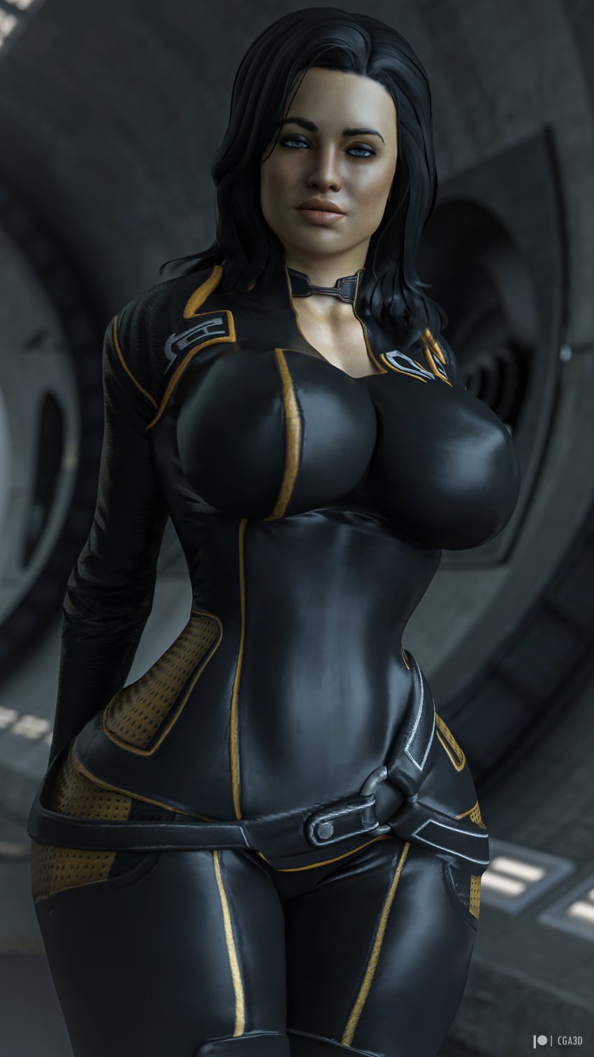 1girls 3d 3d_render alternate_costume alternate_version_available belt belt_buckle big_ass big_breasts bioware black_bodysuit black_clothing black_eyeliner black_eyeshadow black_hair blue_eyes bodysuit cga3d child_bearing_hips cleavage cleavage_cutout clothed clothed_female clothing clothing_cutout curvaceous curvaceous_female curvaceous_figure curves curvy curvy_body curvy_female curvy_figure curvy_hips curvy_thighs erotichris eyeliner eyeshadow female female_focus female_only fit fit_female hourglass_figure huge_ass huge_breasts indoors large_ass large_breasts long_hair looking_at_viewer makeup mass_effect miranda_lawson muscular muscular_female patreon_logo patreon_username skin_tight skindentation skinsuit solo solo_female solo_focus standing thick_thighs toned toned_body toned_female toned_stomach watermark wide_hips