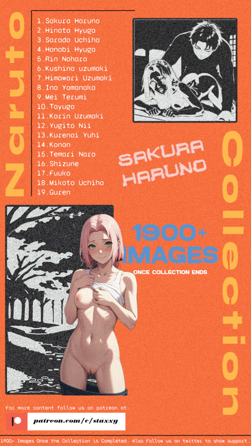 ai_generated big_ass big_breasts boruto:_naruto_next_generations medium_boobs medium_breasts naruto naruto_(series) sakura_haruno teasing teasing_nipple teasing_viewer