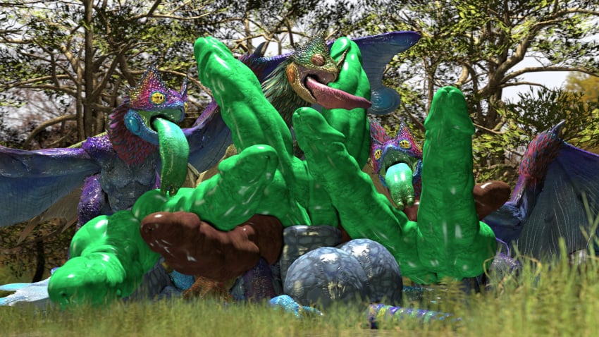 2024 2_penises 3d_(artwork) aceydrgn animal_genitalia animal_penis balls big_balls big_penis big_tongue bird_wyvern brown_penis capcom day digital_media_(artwork) diphallia diphallism erection feral feral_on_feral forest forest_background forked_tongue genitals grass green_penis green_tongue group group_sex hi_res horizontal_diphallism huge_balls huge_cock hyper hyper_balls hyper_genitalia hyper_penis intraspecies knot knotted_penis light lighting male male/male male_feral membrane_(anatomy) membranous_wings monster_hunter multi_genitalia multi_penis nature nature_background orgy outside penis plant pukei-pukei scales scalie sex source_filmmaker_(artwork) tongue tongue_out tree wings