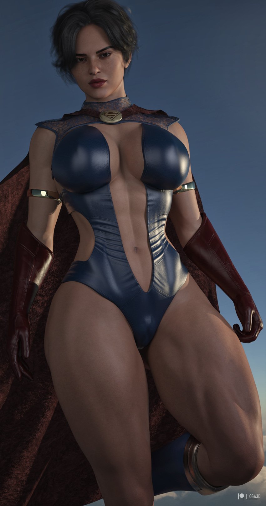 1girls 3d 3d_render abs alien alien_girl alien_humanoid alternate_version_available big_ass big_breasts black_hair cape cga3d child_bearing_hips cleavage cleavage_cutout clothed clothed_female clothing clothing_cutout curvaceous curvaceous_female curvaceous_figure curves curvy curvy_body curvy_female curvy_figure curvy_hips curvy_thighs dc erotichris female female_focus female_only fit fit_female flying footwear freckles gloves hourglass_figure huge_ass huge_breasts kryptonian large_ass large_breasts leotard light-skinned_female light_skin looking_at_viewer makeup navel pale-skinned_female pale_skin patreon_logo patreon_username red_lipstick short_hair skin_tight skindentation skinsuit supergirl superheroine thick_thighs toned toned_body toned_female toned_stomach voluptuous voluptuous_female watermark wide_hips