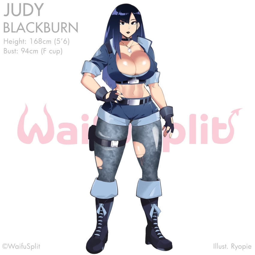 2d a-block_(series) busty character_sheet chocobitpie female female_focus female_only hourglass_figure judy_blackburn tagme waifusplit wide_hips