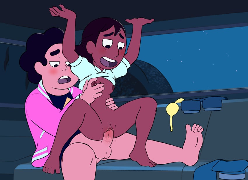 1boy 1boy1girl 1girls accurate_art_style area_(artist) areolae barefoot blush bottomless bra_removed breasts canon_couple car car_sex car_window cartoon_network cartoony clothed clothed_sex clothing connie_maheswaran dark-skinned_female dark_skin discarded_underwear feet female female_on_top female_penetrated fluids gem_(species) girl_on_top grabbing grabbing_breasts hairless_balls hairless_pussy hands_on_ceiling human interracial interracial_sex jacket_open letterman_jacket light-skinned_male light_skin male male/female male_penetrating night nipples official_style open_mouth outerwear pale_skin pants_removed petite pussy reverse_cowgirl_position sex shirt_up small_breasts stars steven_quartz_universe steven_universe steven_universe_future straight straight_sex tagme toes vaginal_penetration yellow_bra