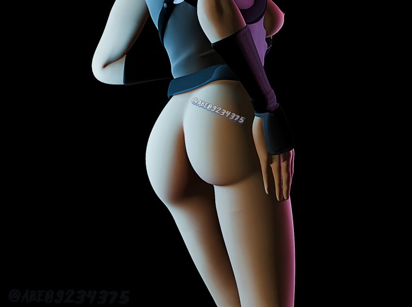 1girls 3d ass ass_focus ass_grab ass_up black_background blender breasts breasts_out charlotte_(fortnite) clothed clothing female female_focus female_only fortnite fortnite:_battle_royale legs nude nude_female nude_futanari white_body