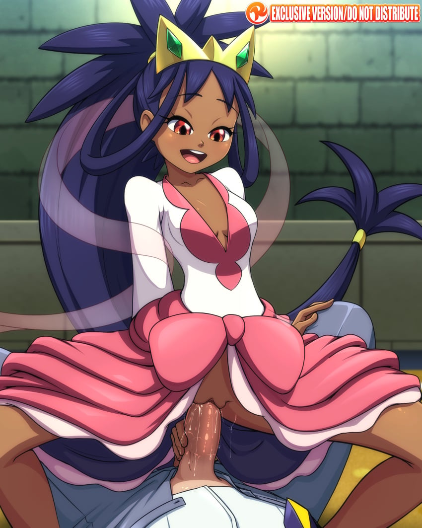 1girls aged_up clothed clothed_sex clothing female iris_(pokemon) nintendo pokemon pokemon_bw sex tagme