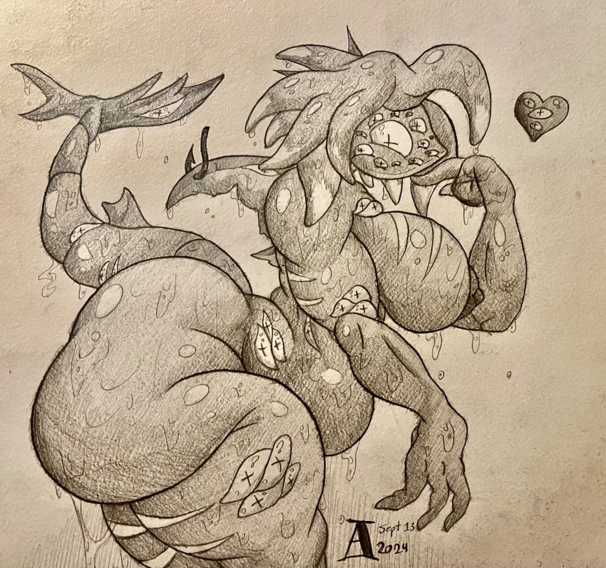 1girls 4_fingers a1uvion anthro anthro_female anthro_shark areolae artist_initials ass big_ass big_breasts big_butt breasts butt chubby chubby_female cross_pupils dat_ass dated eyefestation_(pressure) female female_anthro female_focus female_monster fins fish_hook fish_tail girl girl_monster heart heart_symbol huge_ass huge_breasts looking_at_viewer merfolk mermaid monster_female monster_girl multi_eye naked naked_female nipples nude nude_female phat_ass pressure_(roblox) roblox roblox_game shark shark_female shark_fin shark_girl shark_humanoid shark_tail short_hair solo solo_female solo_focus tail_fin traditional_media_(artwork) wet_body