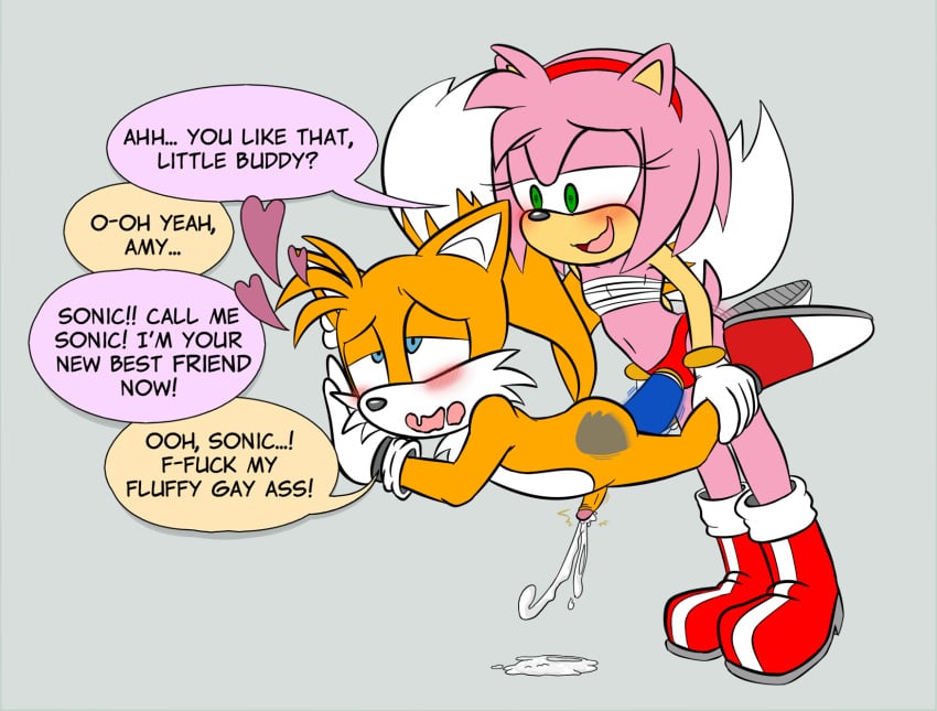 2015 ahe_gao amy_rose anal anal_insertion anal_sex anthro blush colormute cum cum_while_penetrated dildo erection female femboy fur furry furry_only hedgehog insertion male orgasm orgasm_face pegging penetration penis sex sex_toy sonic_(series) straight strap-on tails text wavy_mouth