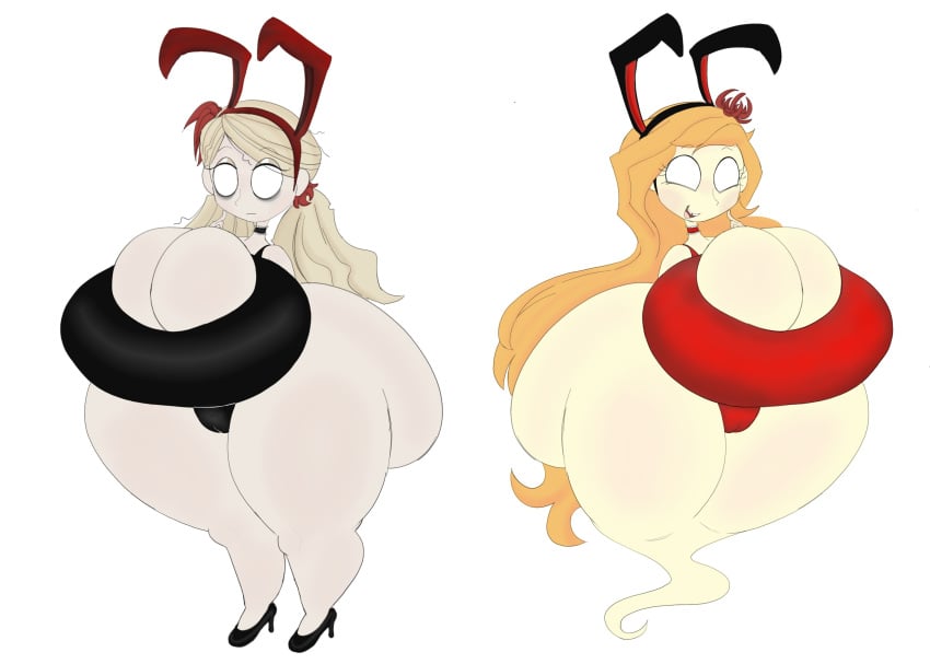 2025 2d 2d_(artwork) 2girls abigail_(don't_starve) absurd_res allagainstyou areolae ass belly big_breasts blonde_female blonde_hair breasts breasts_bigger_than_head bubble_butt bunny_ears bunnysuit choker don't_starve dont_starve dont_starve_together dumptruck_ass ear female flower flower_in_hair ghost ghost_girl huge_breasts hyper hyper_ass hyper_female klei_entertainment large_breasts long_hair massive_ass nipples pale_body pale_skin puffy_pussy pussy shortstack smile solo tight_clothing vagina wendy_(don't_starve) white_body white_eyes white_skin wide_hips