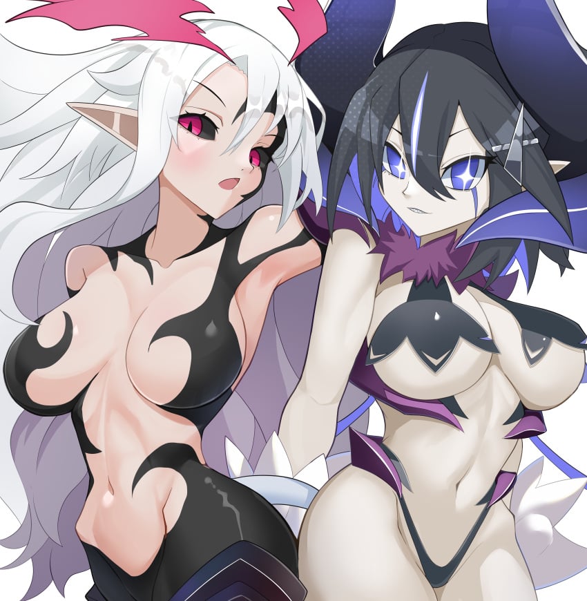 asagi_asagiri breasts demon demon_girl disgaea disgaea_5 disgaea_rpg large_breasts liezerota nippon_ichi_software octpus_tako overlord_asagi