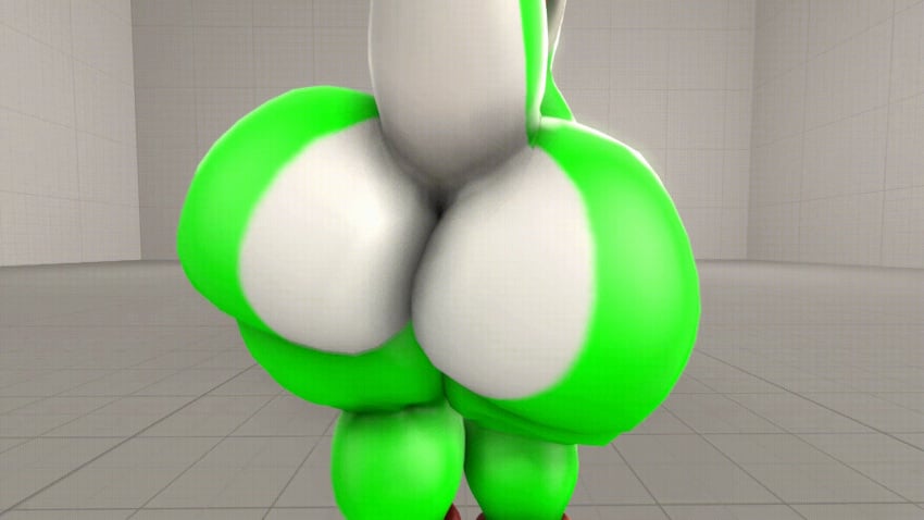 animated animated anthro ass ass_focus big_ass butt_focus cjwill94 dinosaur male mario_(series) nintendo shaking_butt solo solo_male tagme twerking yoshi