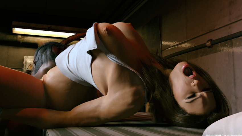 10s 2019 2girls 3d black_hair breasts brown_hair cunnilingus dark-skinned_female dark_skin female female_only jonasd jonasd-3dart large_breasts multiple_girls muscular muscular_female yuri