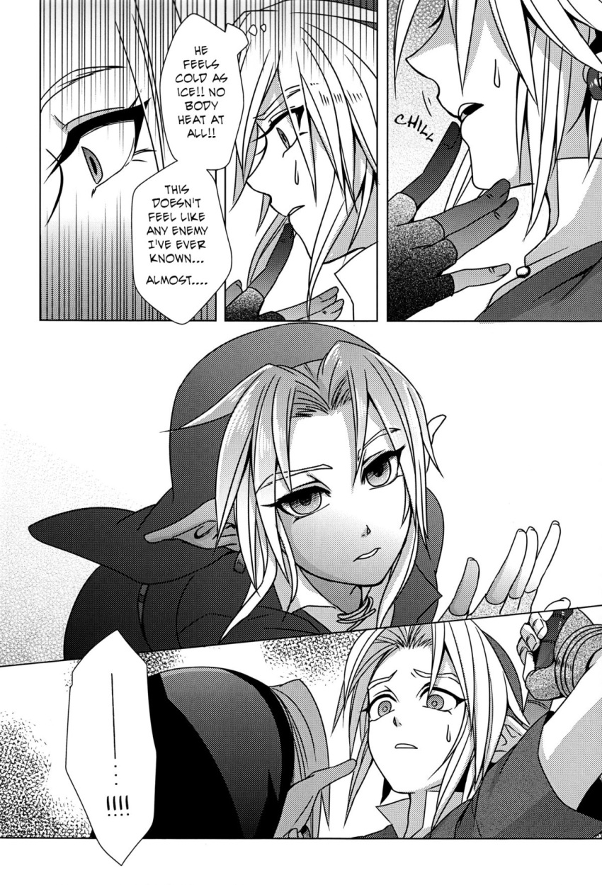 anal doujinshi femboy gay greyscale link link_(ocarina_of_time) male/male male_only monochrome ocarina_of_time selfcest stella.ing tagme the_legend_of_zelda twink yaoi