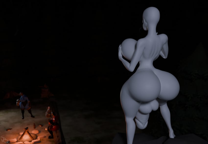 3d 3d_(artwork) 3d_render alcohol blender campfire camping female fempyro futa_on_female futanari jelliqui latex latex_suit mask masked masked_female monster monster_girl night pyro pyro_(team_fortress_2) rule_63 slenderman slenderwoman team_fortress_2 tf2