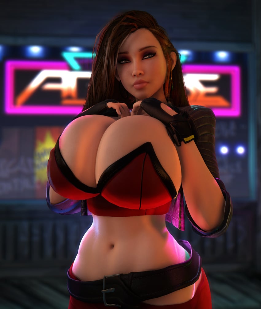 1girls 3d 3d_(artwork) abs absurd_res absurd_resolution absurdres alternate_breast_size asymmetrical_hair belt big_breasts big_hips blaze_fielding breasts breasts_bigger_than_head breasts_bigger_than_torso brown_hair brown_hair_female clothed clothed_female cropped_jacket earrings exposed_midriff female female_only fingerless_gloves gigantic_breasts gloves hi_res high_resolution highres hips hoop_earrings hoop_earrings_oversized huge_breasts human human_female human_only jacket large_breasts large_hips long_hair looking_at_viewer loose_belt midriff panties panties_peek panty_peek slim_waist small_waist streets_of_rage streets_of_rage_4 string_panties thin_waist underwear upper_body vaako very_long_hair visible_underwear wide_hips