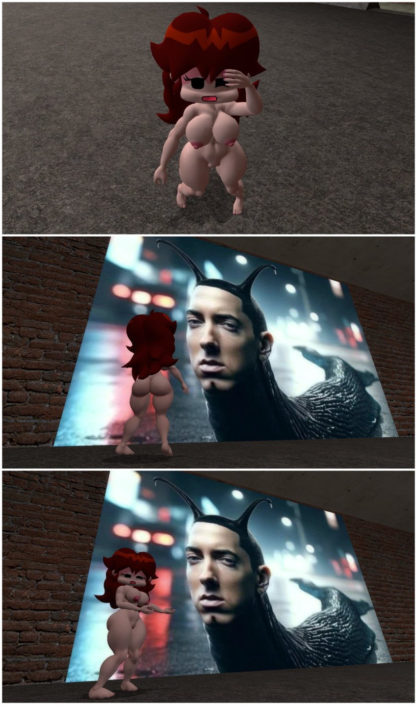 1girls 3d 3d_(artwork) areolae barefoot breasts completely_nude completely_nude_female confused eminem female female_only friday_night_funkin full_body gf_fnf_fan girlfriend_(friday_night_funkin) meme naked naked_female nipples nude nude_female pussy self_upload slim_shady slug solo solo_female weird what