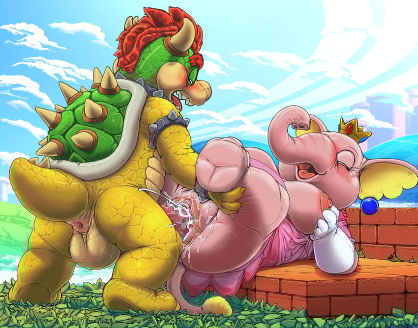 1boy 1girls 2025 4_fingers alternate_species anthro anthro_on_anthro anthro_penetrated anthro_penetrating anthro_penetrating_anthro anus areola balls big_breasts blue_sky blush bodily_fluids bowser bracelet braces breasts brick claws clitoris closed_eyes clothed clothed/nude clothed_anthro clothed_female clothed_sex clothing cloud collar crown cum cum_in_pussy cum_inside cum_splatter cumshot day detailed_background digital_media_(artwork) dipstick_tail dress duo ear_piercing ear_ring ejaculation elephant elephant_peach elephantid erection exposed_breasts eyelashes female female_penetrated finger_claws fingers from_front_position fur furrification gem genital_fluids genitals gloves grass green_body green_scales green_shell hair hand_on_breast handwear headgear horn interspecies jewelry kitsune_youkai koopa looking_pleasured lying male male/female male_penetrating male_penetrating_female mammal mario_(series) markings multicolored_body multicolored_scales multicolored_tail nintendo nipples non-mammal_balls nude nude_anthro nude_male on_back open_mouth orgasm orgasm_face outside outside_sex penetration penile penile_penetration penile_spines penis penis_in_pussy piercing pink_areola pink_body pink_breasts pink_clitoris pink_clothing pink_dress pink_ears pink_fur pink_nipples pink_pussy pink_tail plant platform_sex princess_peach proboscidean pussy pussy_juice_on_penis pussy_juice_on_pussy red_hair red_penis red_tongue reptile ring_piercing scales scalie sex sharp_teeth shell sky small_tail snout spiked_bracelet spiked_collar spiked_shell spikes spikes_(anatomy) spread_legs spreading standing standing_sex super_mario_bros._wonder table_lotus_position tail tail_markings tan_balls tan_body tan_scales teeth toe_claws tongue tongue_out turtle two_tone_tail vaginal_fluids vaginal_penetration white_clothing white_gloves white_handwear yellow_body yellow_fur yellow_inner_ear yellow_scales yellow_tail_tip