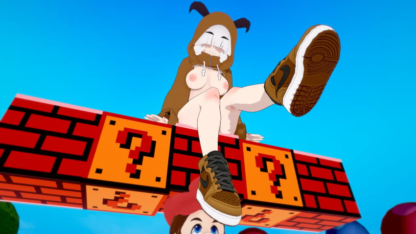 breasts breasts bunny-home clothes_removed goomba goomba_girl mario_(series) mario_bros nintendo nude