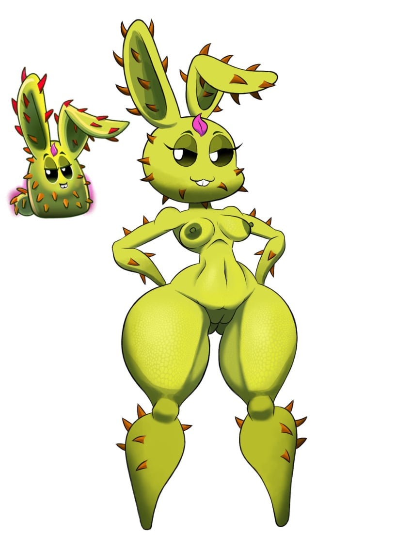 1girls anthro anthrofied ass breasts bun_chi_(pvz) bunny_girl cactus electronic_arts female flora_fauna plant plant_girl plant_humanoid plantie plants_vs._zombies plants_vs_zombies plants_vs_zombies_2:_it's_about_time popcap_games pussy pvz pvz_2 rabbit_ears thelordjoshua1