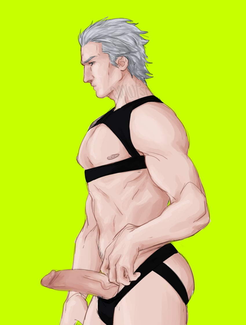 devil_may_cry harness jockstrap male male_only omwtsd solo_male underwear vergil vergil_(devil_may_cry)