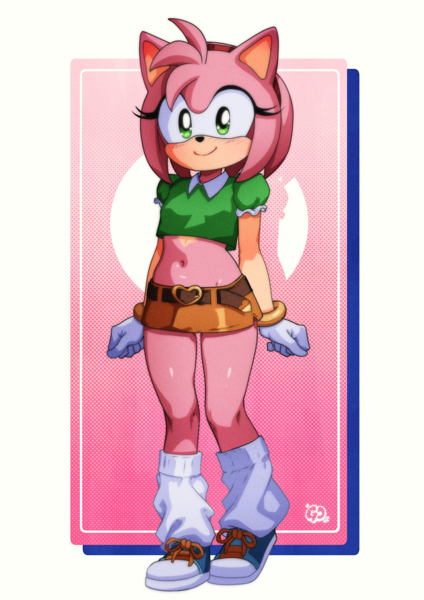 amy_rose female fully_clothed furry gravydood sega sonic_(series) sonic_the_hedgehog_(series)