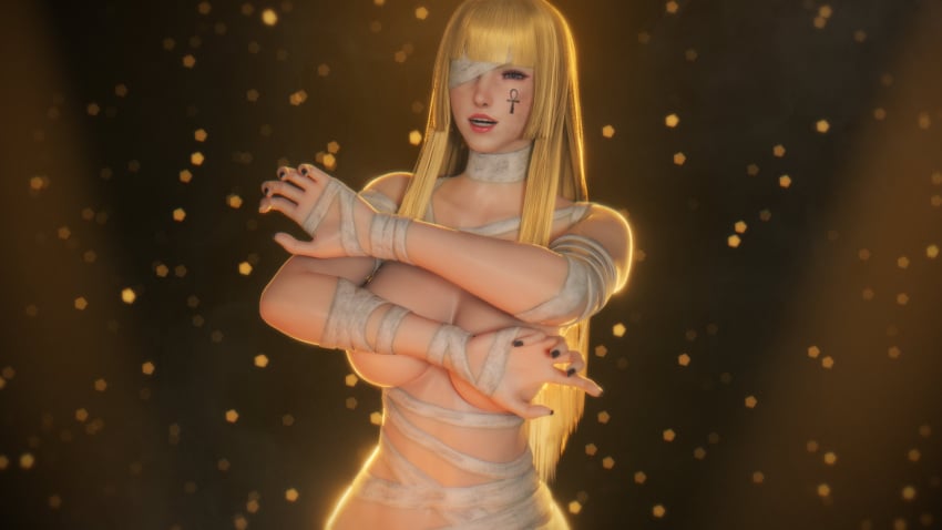 big_breasts bouquetman costume emilie_de_rochefort mummy_costume tekken tekken_8