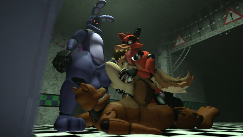 1girls 3boys 3d 3d_model absurd_res absurd_resolution absurdres all_holes all_three_filled alternate_view anal_sex animatronic anthro anthro_female anthro_male anthro_on_anthro anthro_only anthro_penetrated anthro_penetrating anthro_penetrating_anthro bear blowjob bunny bunny_boy canine_genitalia canine_penis cowgirl_double_penetration cowgirl_position deep_penetration deepthroat digital_media_(artwork) double_penetration dransvitry eyepatch five_nights_at_freddy&#039;s five_nights_at_freddy&#039;s_2 fox fox_boy gold_tooth hi_res high_resolution highres humanoid_genitalia humanoid_penis hyper hyper_balls hyper_genitalia hyper_penis josh-u4 knotted_penis robot stomach_bulge tagme tongue_out withered_bonnie withered_foxy withered_freddy