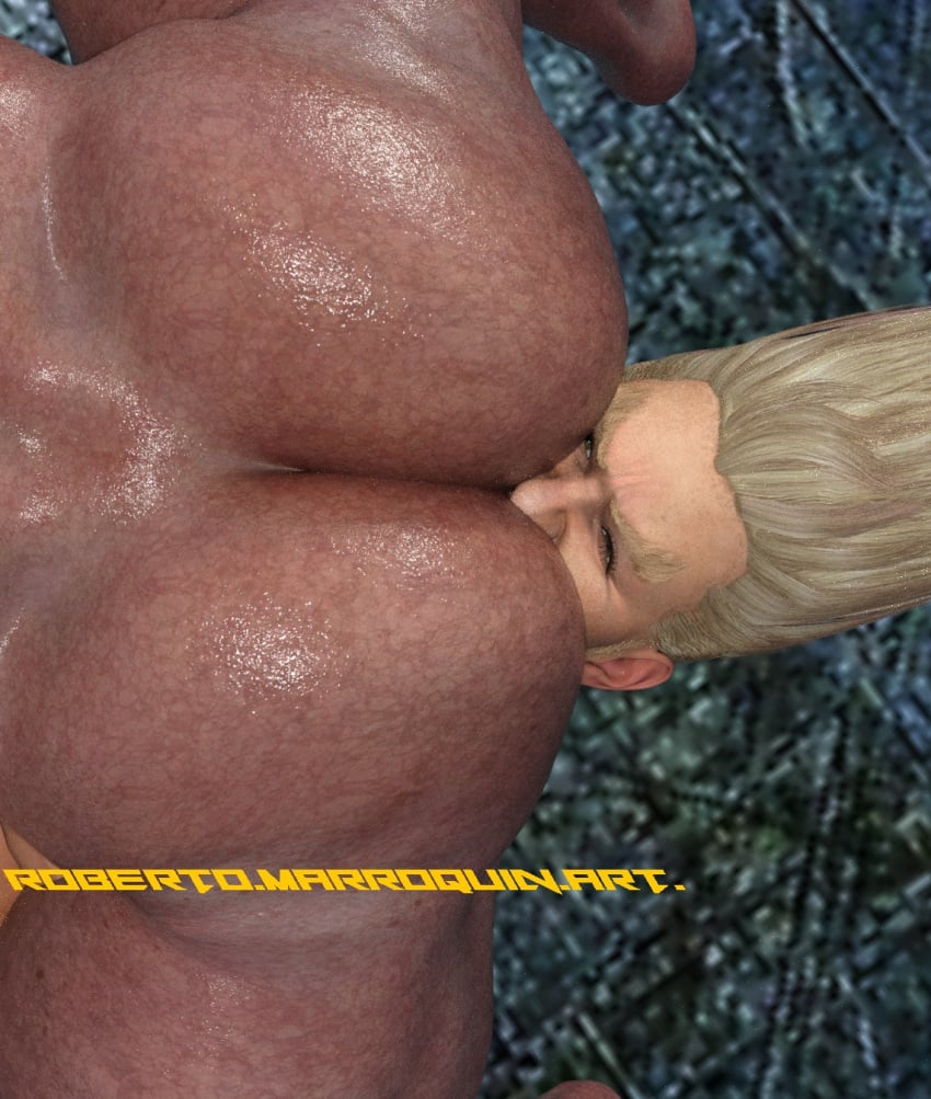 1boy 1girls 3d alfpablo ass big_ass duo facesitting king_(tekken) male male_only muscular muscular_male nude nude_male paul_phoenix rimming srntekken tekken tekken_8