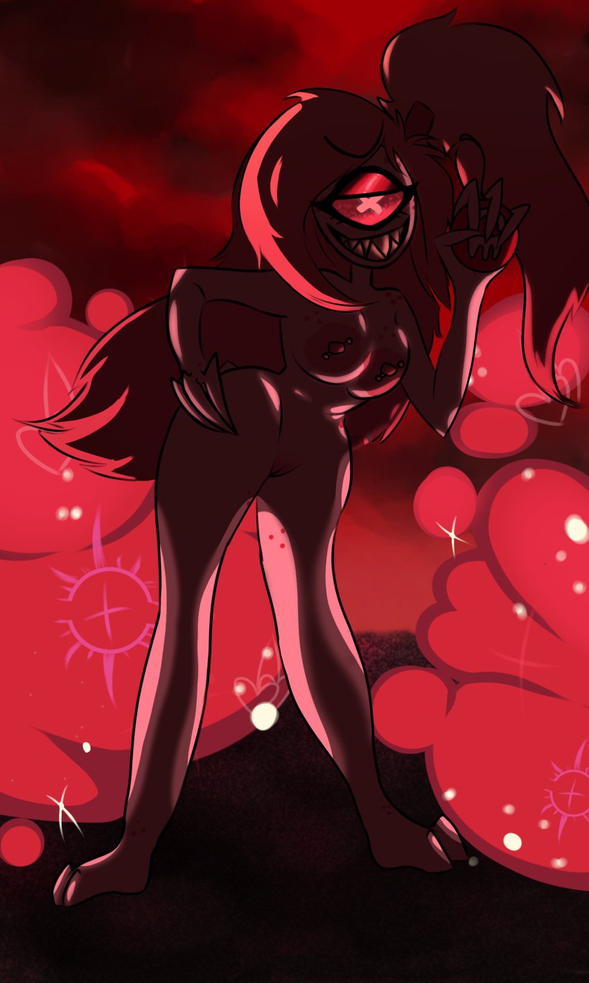 big_breasts bomb breasts cherri_bomb demon demon_girl exposed_breasts exposed_nipples exposed_pussy female female_only hazbin hazbin_hotel naked naked_female