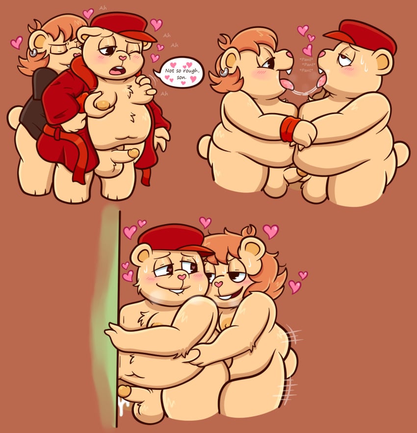 anthro balls bear belly blush bodily_fluids cum cum_in_ass cum_inside duo erection father father_and_child father_and_son genital_fluids genitals happy_tree_friends heart hi_res incest kissing male male/male male_penetrated male_penetrating male_penetrating_male mammal overweight parent parent_and_child parent_and_son penetration penis pop_(htf) sex sinribbons son son_penetrating_father yaoi