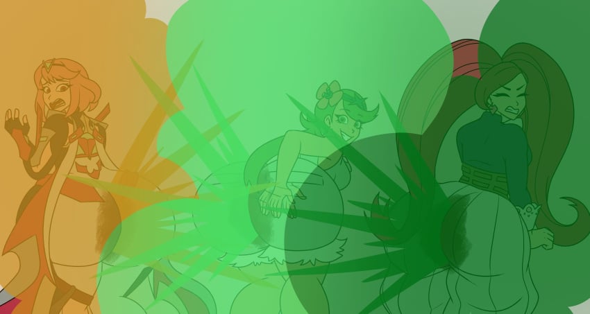 commission enormous_ass fart farting farts la_brava_(my_hero_academia) mallow_(pokemon) pyra_(xenoblade) r3draynb0w tuba yoshizilla