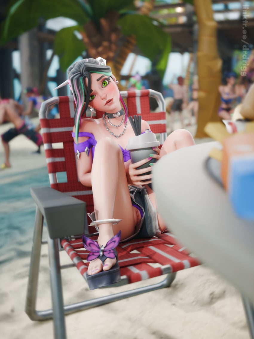 1girls 2026 3d 3d_(artwork) absurd_res alternate_version_available background_characters beach beach_background beach_bomber blender blurry_background blush blushing chair clothed clothing crystal_(fortnite) curious drdrigg drift_(fortnite) epic_games eye_contact feet female female_focus female_only fortnite fortnite:_battle_royale freckled_face freckles freckles_on_face green_eyes helsie_(fortnite) hi_res high_quality high_resolution highres jean_shorts legs_up light-skinned_female light_skin looking_at_viewer multicolored_hair outdoors outside presenting presenting_anus pussy pussy_lips pussy_peek pussy_slip sand_witch_helsie_(fortnite) shorts sitting solo_focus tanline tanlines textless textless_version vagina watermark
