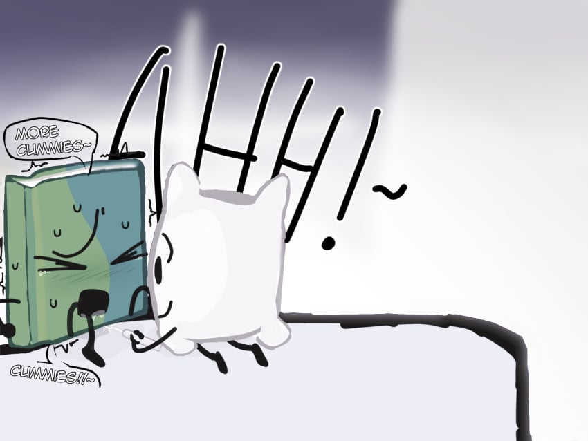 animate_inanimate battle_for_dream_island bfdi bimbozombi book_(bfdi) closed_eyes color colored electric_toothbrush object_shows on_bed pillow_(bfdi) toothbrush tpot vibrator vibrator_in_pussy