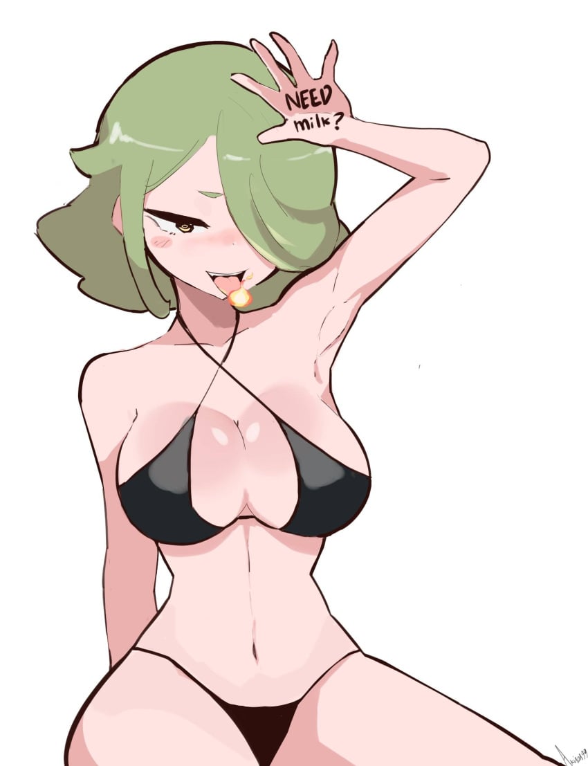 1girl 1girls akisas99 almost_naked almost_nude arm_above_head arm_behind_back arm_up background bare_armpits bare_arms bare_belly bare_chest bare_hands bare_hips bare_legs bare_midriff bare_navel bare_shoulders bare_skin bare_thighs belly big_boobs big_breasts bikini bikini_bottom bikini_only bikini_top black_bikini black_bikini_bottom black_bikini_top black_swimsuit black_swimwear blank_background breasts brown-eyed_female brown_eyes busty busty_female busty_girl exposed exposed_armpits exposed_arms exposed_belly exposed_chest exposed_hips exposed_legs exposed_midriff exposed_navel exposed_shoulders exposed_skin exposed_thighs eye-level_view fit_female from_front front_view green-haired_female green_eyebrows green_hair halterneck hand_above_head hand_behind_back hand_up hourglass_figure knees_out_of_frame large_boobs large_breasts lean_figure linea_alba monotone_background mostly_nude naked naked_female naked_woman narrow_waist nearly_nude nude nude_female nudity oc one_color_background open_mouth open_mouth_smile original original_art original_artwork original_character original_female_character parted_lips plain_background practically_nude slender_body slender_waist slim_female slim_waist smile smiley_face smiling smiling_at_viewer solid_color_background stomach string_bikini swimsuit swimwear tongue top_view upper_teeth white_background wide_hips