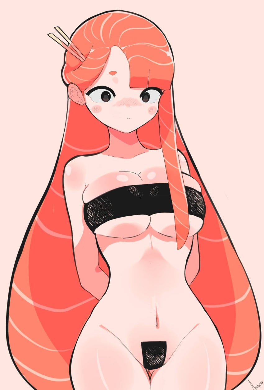1girls 2d 2d_(artwork) 2d_artwork akisas99 arm_behind_back arms_behind_back ass_visible_from_the_front ass_visible_through_thighs background bare_arms bare_belly bare_chest bare_hips bare_legs bare_midriff bare_navel bare_shoulders bare_skin bare_thighs belly belly_button big_boobs big_breasts blank_expression blank_eyes blank_stare breasts brown-eyed_female brown_eyes busty busty_female busty_girl cleavage collarbone cowboy_shot curvaceous curvaceous_body curvaceous_female curvaceous_figure curvaceous_hips curvy curvy_body curvy_female curvy_figure curvy_hips digital digital_art digital_drawing digital_drawing_(artwork) digital_media digital_media_(artwork) drawing emotionless exposed_arms exposed_belly exposed_chest exposed_hips exposed_legs exposed_midriff exposed_navel exposed_shoulders exposed_skin exposed_thighs eye-level_view female female_focus female_only from_front front_view ginger ginger_hair glistening_boobs glistening_breasts glistening_legs glistening_skin glistening_thighs glossy_breasts groin hair_pin hairpin hairpins hand_behind_back hands_behind_back hourglass_figure inframammary_fold inguinal_crease inguinal_ligament knees_out_of_frame large_boobs large_breasts lean_figure legs_closed legs_together long_hair looking_at_viewer midriff monotone_background narrow_waist navel neutral_expression oc one_color_background orange-haired_female orange_eyebrows orange_hair orange_hair_female original original_art original_artwork original_character original_female_character parted_bangs partially_exposed_vulva partially_visible_vulva pink_background plain_background portrait sashimi seaweed shiny_breasts shiny_legs shiny_skin shiny_thighs shoulders slender_body slender_waist slim_female slim_waist solid_color_background solo standing thigh_gap thighs thighs_together top_view underboob upper_body wide_hips