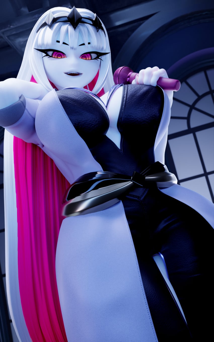 3d 3d_(artwork) 3d_model 3d_render 4_fingers 777bronzestar areola big_breasts big_female blender blender_(artwork) blender_(software) blender_cycles blender_cycles_(artwork) breasts circlehead erect_nipples erection eyebrows eyelashes female fingers friday_night_funkin friday_night_funkin:_entity friday_night_funkin_mod genitals hair hand_behind_head hi_res holding_object inside long_hair looking_at_viewer looking_down micro multicolored_eyes multicolored_hair nikusa nikusa_(fnf) nikusa_(sugarratio) nipples nude nude_female pink_hair smile smiling_at_viewer solo solo_focus standing teeth thick_thighs two_tone_eyes two_tone_hair vulva white_body white_hair wide_hips
