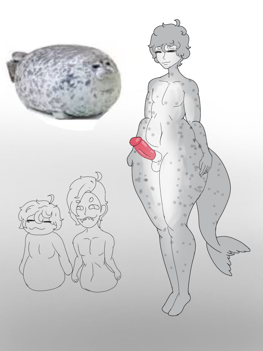 azamika343 chubby cute dick femboy femboy_focus femboy_only fluffy furry furry_male futa_only gay gay_male male male_only naked naked_male seal standing
