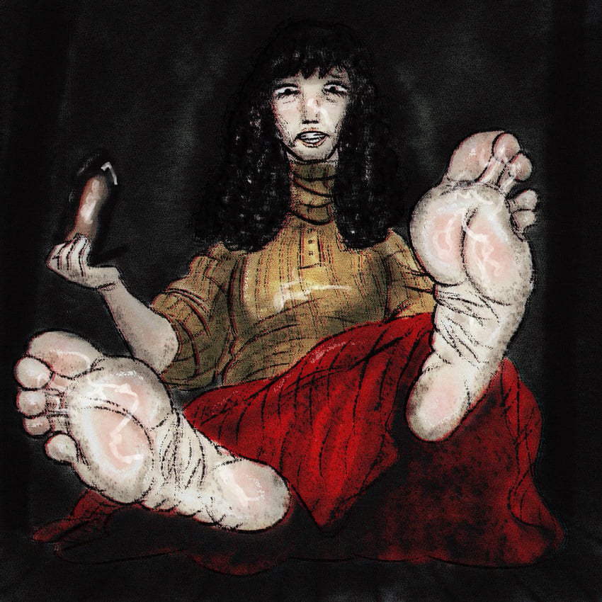 1girls cum_on_feet feet_fetish feet_together foot_fetish milf naferpit rosemary_walten the_walten_files widowed_milf