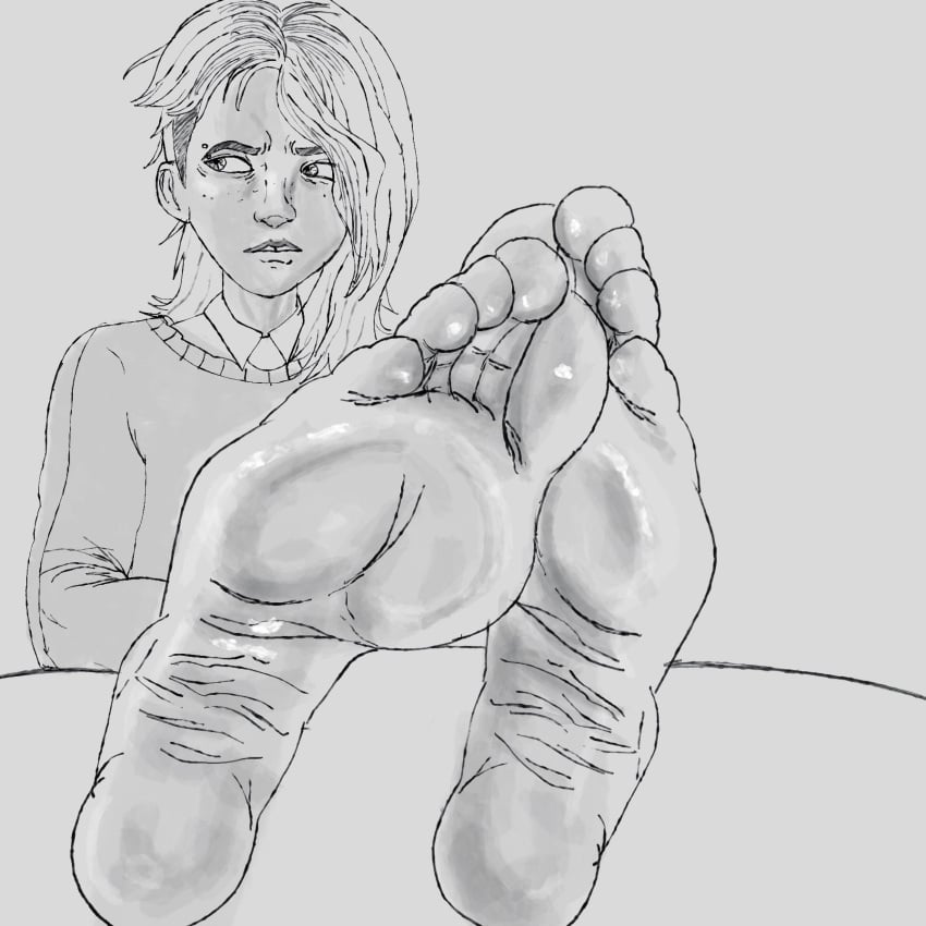 embarassed feet foot_fetish gwen_stacy_(spider-verse) naferpit short_hair showing_feet soles spider-man_(series)